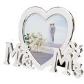 Photo frame Wedding, 10x10cm, metal, silver, H12x18cm
