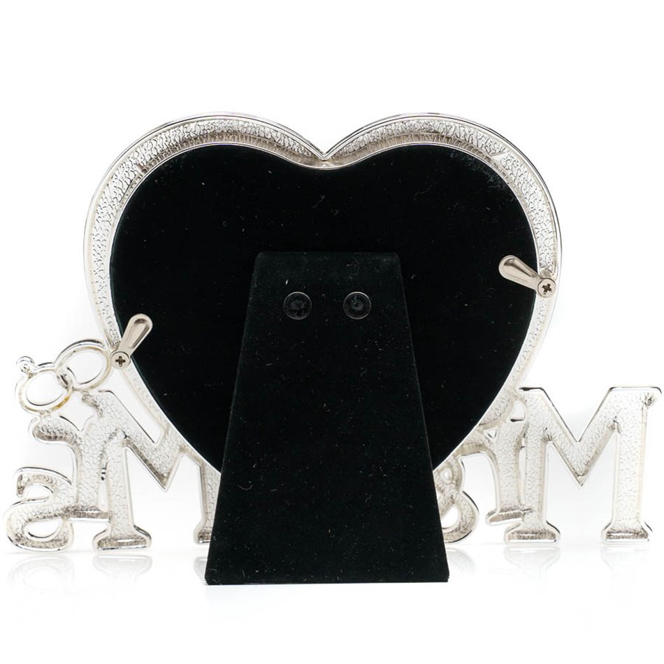 Photo frame Wedding, 10x10cm, metal, silver, H12x18cm