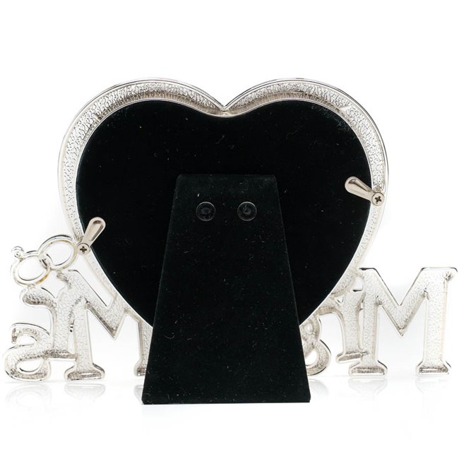 Photo frame Wedding, 10x10cm, metal, silver, H12x18cm