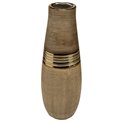 Vase Bradora, beige, ceramic, H36cm, D12.5cm