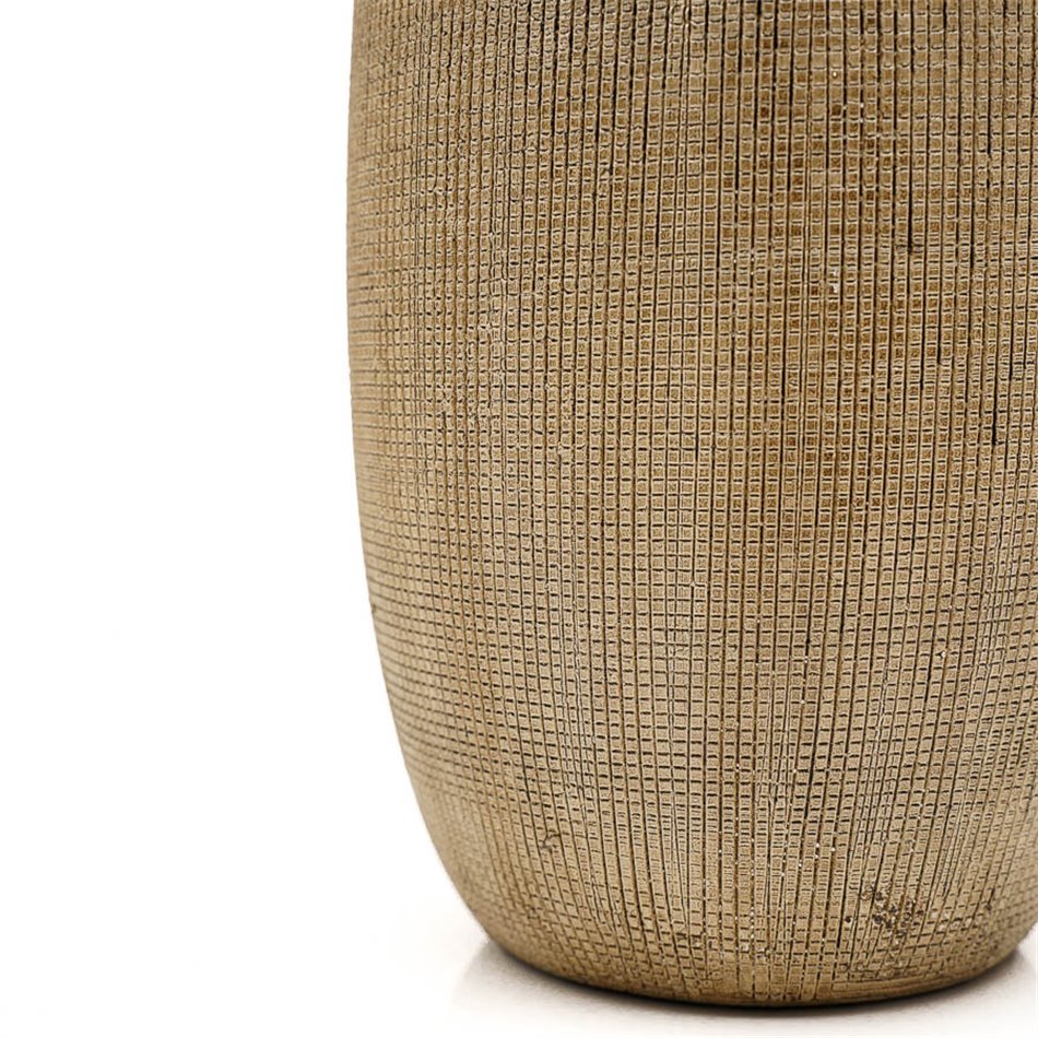 Vase Bradora, beige, ceramic, H36cm, D12.5cm