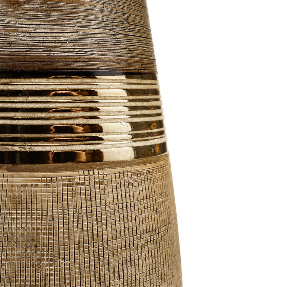 Vase Bradora, beige, ceramic, H36cm, D12.5cm