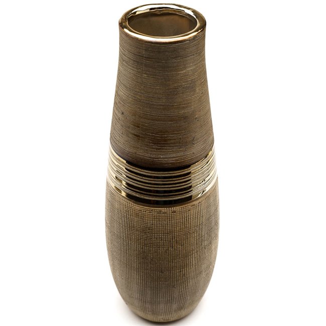 Vase Bradora, beige, ceramic, H36cm, D12.5cm