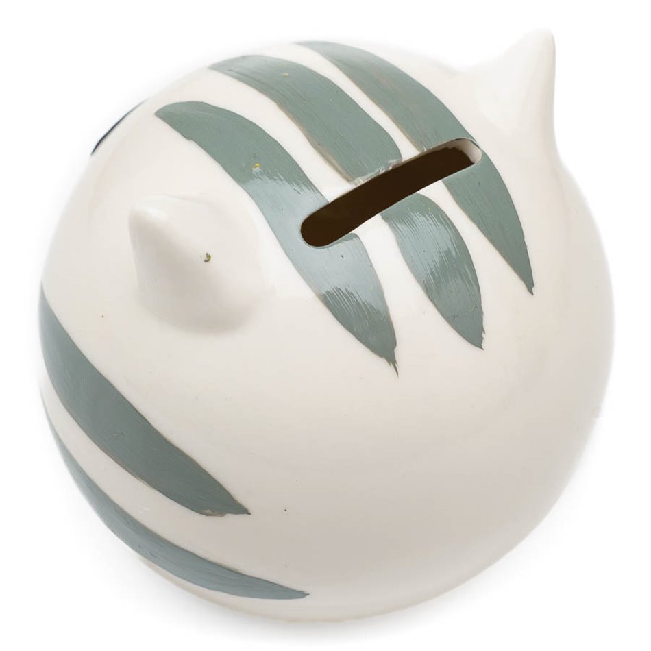 Saving bank Cat Brillo, ceramic, D9cm