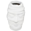 Decorative vase Head , white, 17x17x26cm