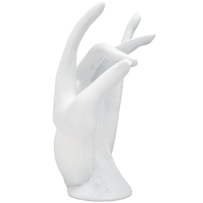 Decoration Hand, white, 20x18x34cm