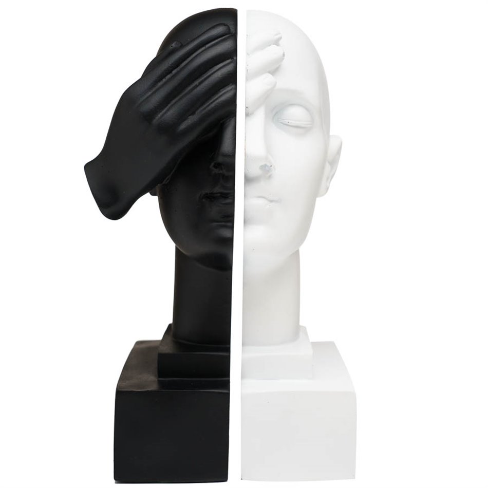 Bookend Head set of 2, 11x11x20.5cm