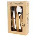Cutlery set  Inox Baguette, 24 pcs, H24x15x6.5cm