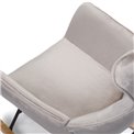 Rocking chair Dammari 7,taupe,velvet,H96x68x74cm,seat.h 40cm