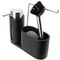 Soap dispenser Savon, black, H18.5x9x21.5cm