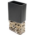 Vase Canyon, black/gold, 17x10x31cm