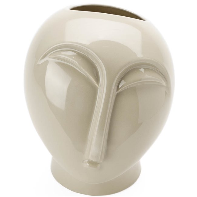 Vase Easter head fat, mole shiny, 19x18x22cm