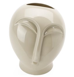 Vase Easter head fat, mole shiny, 19x18x22cm