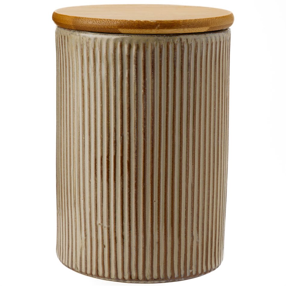 Storage canister Marony S, beige, H16cm, D11cm