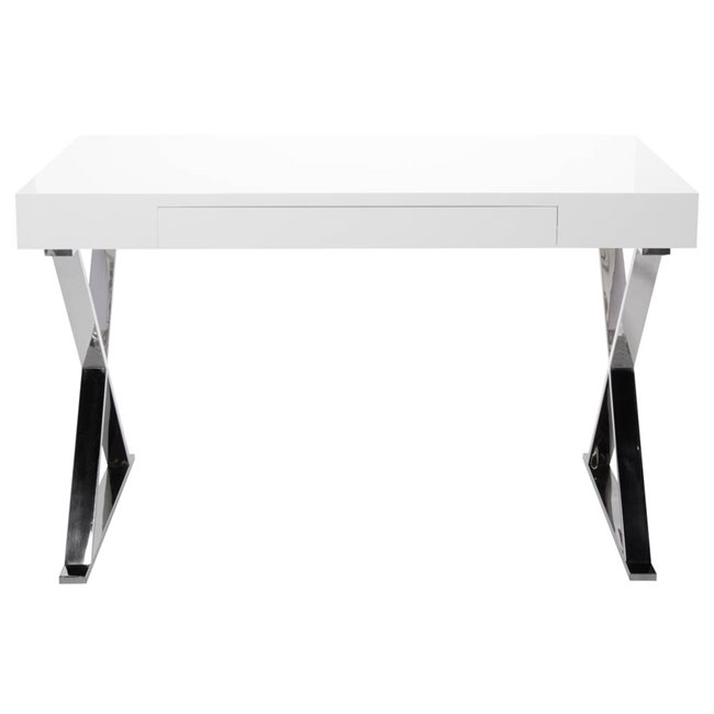 Computer table Trieste, white, lacquer , MDF, 120x55x75.5cm
