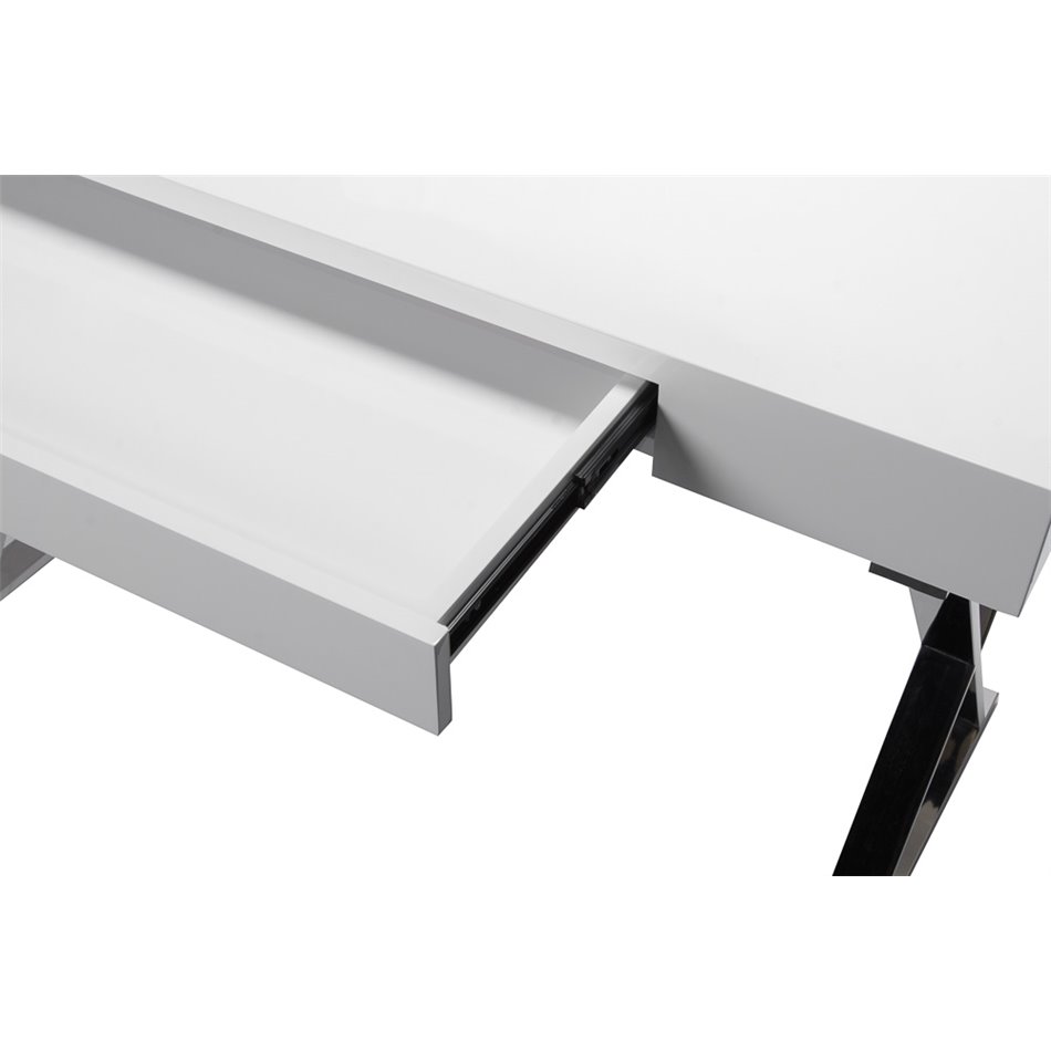 Computer table Trieste, white, lacquer , MDF, 120x55x75.5cm