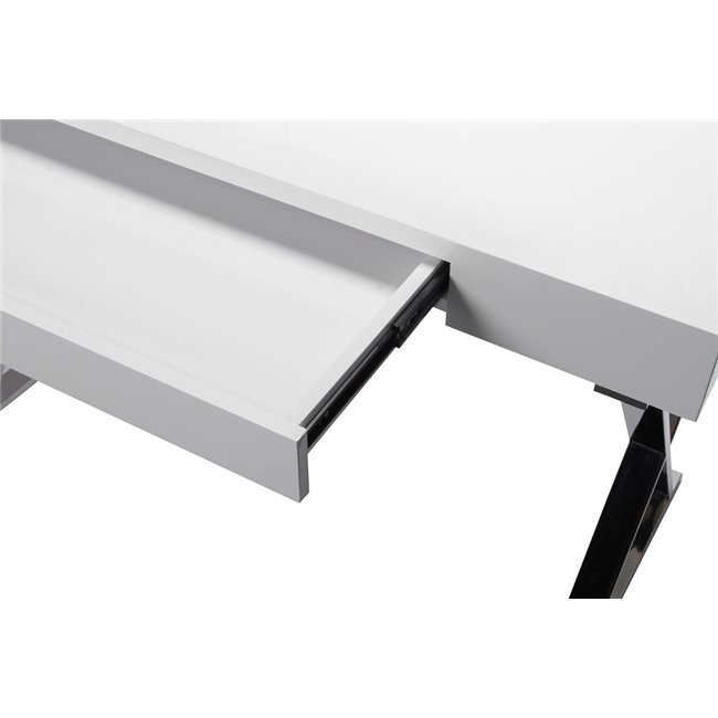 Computer table Trieste, white, lacquer , MDF, 120x55x75.5cm