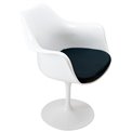 Chair Bloem, rotatable, white/black, 81x51x50cm seat.h-48