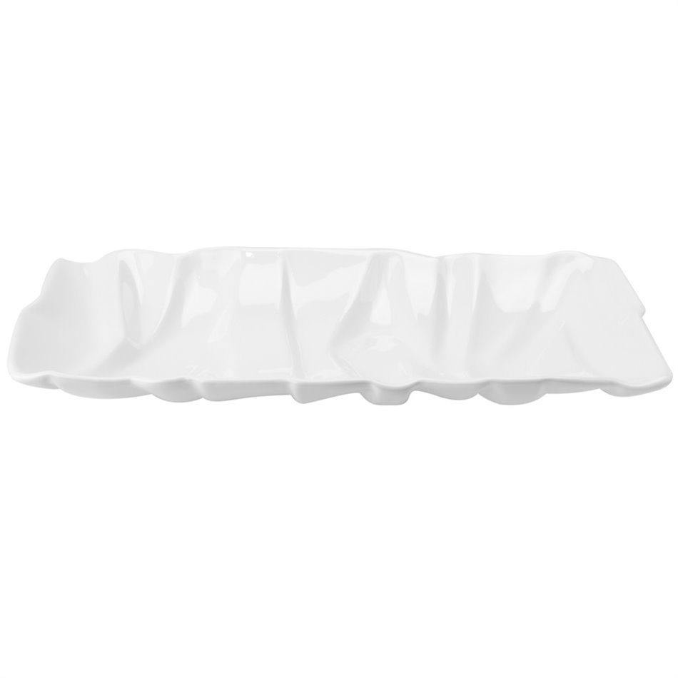 Decorative dish ULTRA MODERN, white, 35x18x4cm