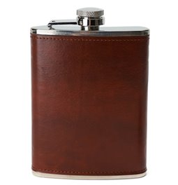 Flask leather, 235ml, H13.5x9.5cm