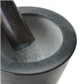 Marble mortar and pestle, black, H 9, D12.7cm