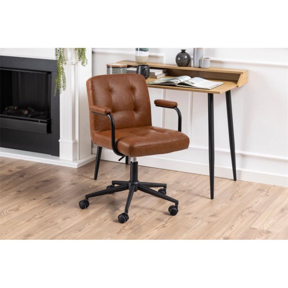 Office chair Acos, brown, 47-57x47x88.5cm