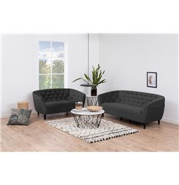 Sofa Aria, grey, H78x150x84cm, seat h.-46cm