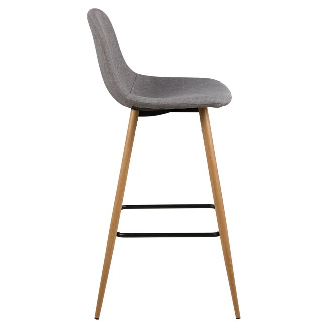 Bar stool Awilma, grey, H101x46.6x51cm, seat h.-73cm