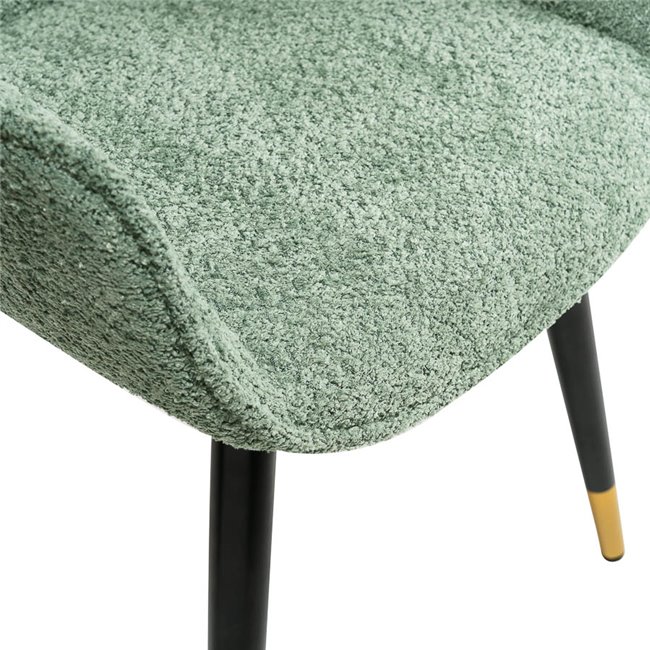 Chair Sarebourg, olive green, H79x61x59cm, seat H46cm