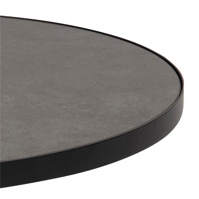 Журнальный столик Asoli, матовый черный, H40xD65,7cm