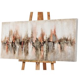 Acrylic painting Abstract Skyline, 140x70cm