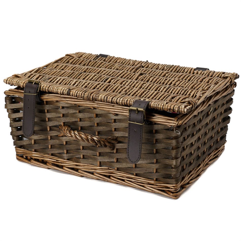 Picnic basket for 2, natural, 17x36x27cm