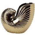 Vase Seashell, ceramic, golden, 21x19x11cm
