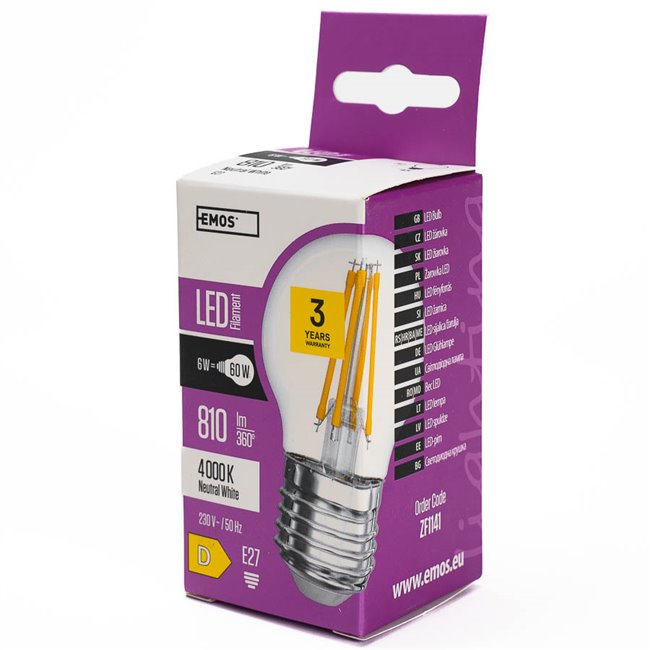 LED Bulb FLM Mini GL E27 6W, 810lm 