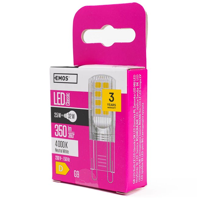 LED Bulb CLS JC NW G9 2.5W, 350lm