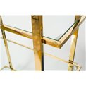 Display cabinet Edendorf, golden/clear glass, 185x81x40cm