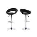 Bar stool Aplump, set of 2 pcs, artificial leather, black, H100x56x50cm