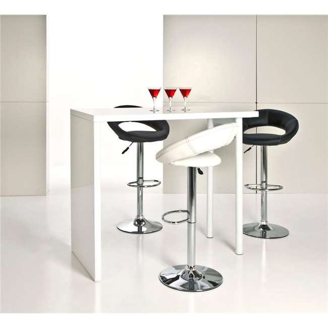 Bar stool Aplump, set of 2 pcs, artificial leather, black, H100x56x50cm