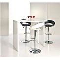 Барный стул Aplump, комплект из 2 шт., искусственная кожа, черный, H100x56x50cm