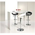 Bar stool Aplump, set of 2 pcs, artificial leather, black, H100x56x50cm