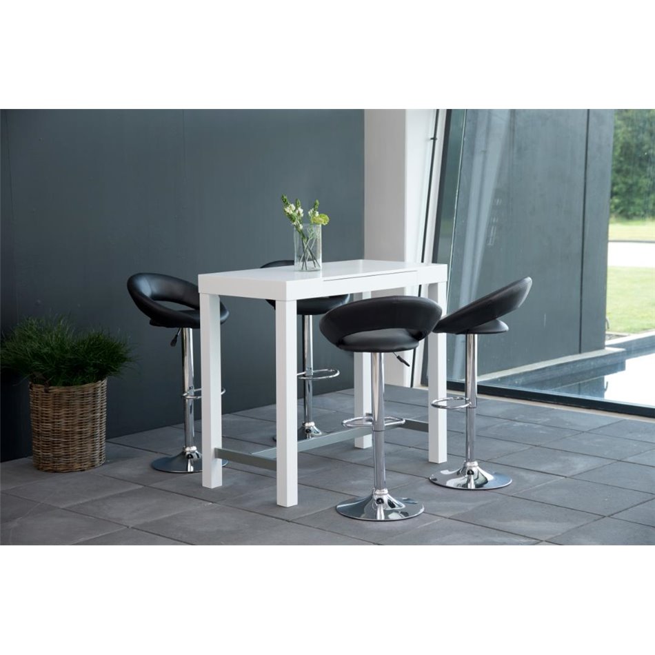 Bar stool Aplump, set of 2 pcs, artificial leather, black, H100x56x50cm