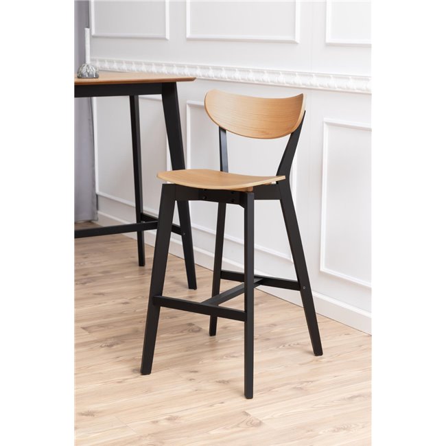Bar stool Aroxby, set of 2 pcs, natural,  H105x45x49cm
