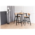 Bar stool Aroxby, set of 2 pcs, natural,  H105x45x49cm