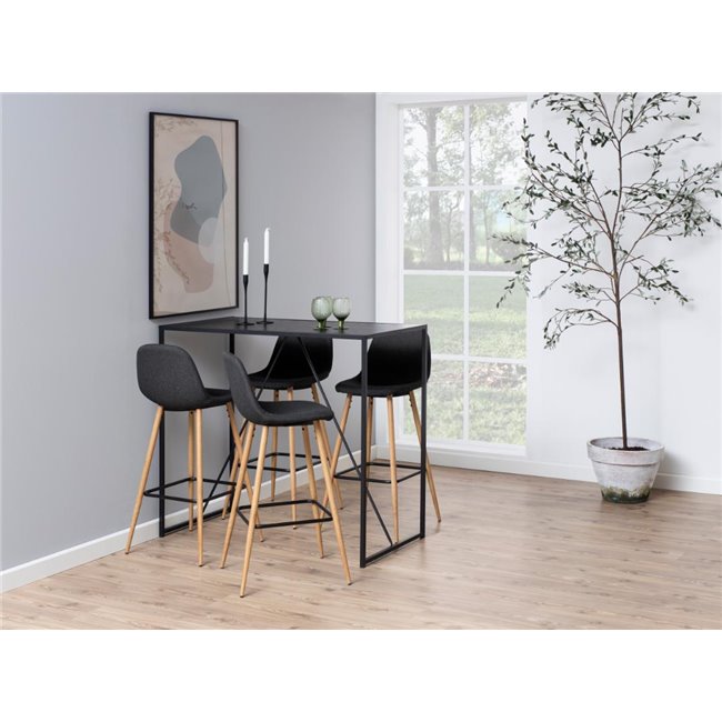 Bar stool Awilma, set of 2 pcs, grey, H101x46.6x51cm