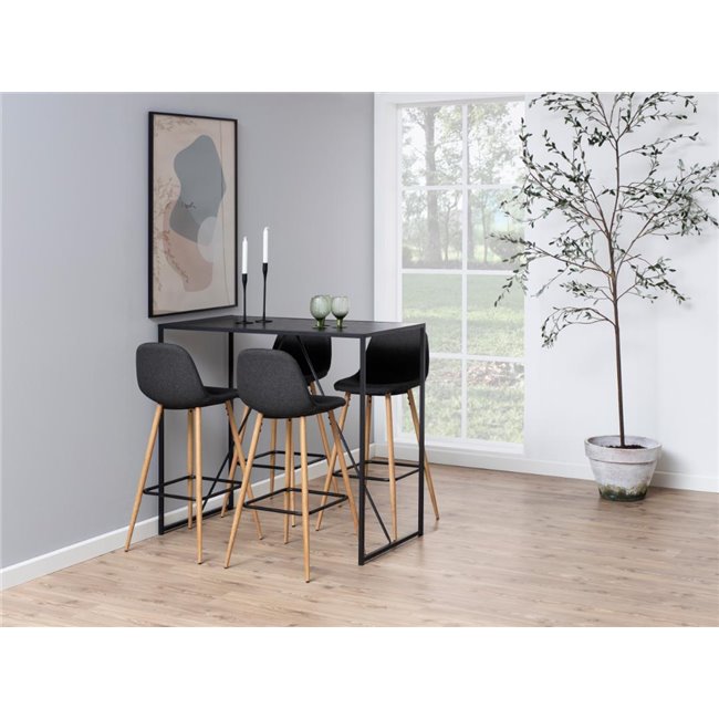 Bar stool Awilma, set of 2 pcs, grey, H101x46.6x51cm