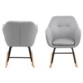 Rocking chair Amilia,  set 2 pcs, light grey, H81x57x71cm