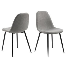 Обеденный стул Awilma, комплект из 2 шт., серый, H84x44.5x56cm