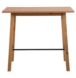 Bar table Achara, oak veneer, H105x117x58cm