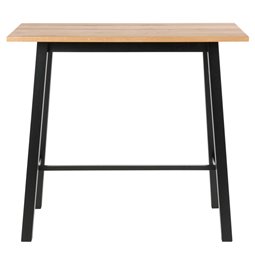 Bar table Achara, oak veneer, H105x117x58cm