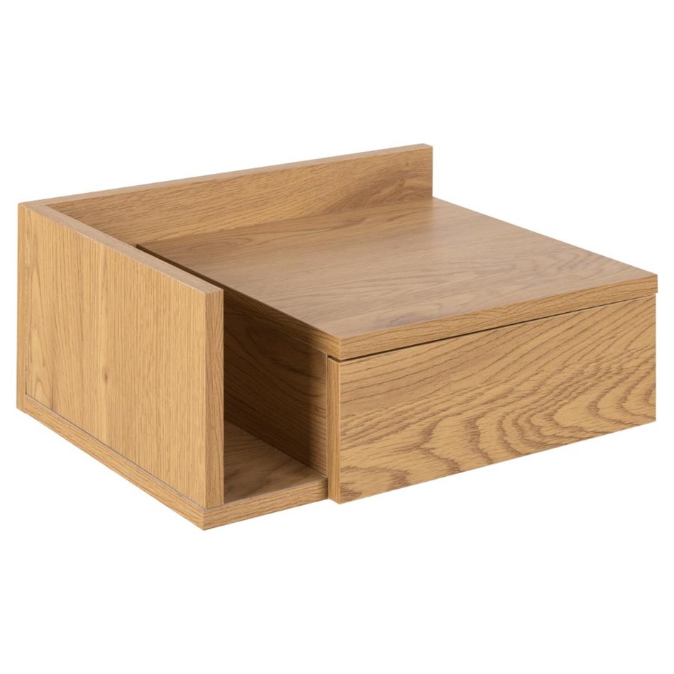 Bedside table Ashlan, oak, MDF H16.5x40x32cm